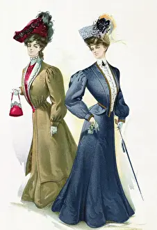 Fashion Illustration Of Women'S Dresses