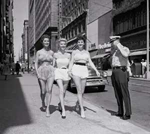 Strapless Prints: Fashion Models Wearing Fur Swimwear in Philadelphia