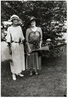 Newport Prints: Fashionable Socialite Women Posing Outdoors