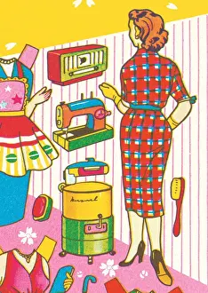 Maid Prints: Fashionable women