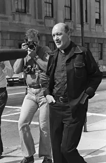 Wilmington Prints: Father Bernard Pagano Entering Courthouse