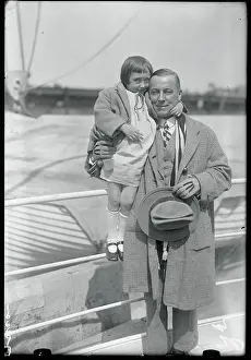 Robert W Prints: Father and Daughter Aboard Ship