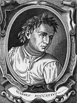 Wreath Prints: Father Of Italian Prose Boccaccio