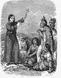 Oppression Prints: Father De Smet Instructing the Indians