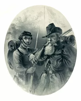 Keith Lance Illustrations Collection: Father and Son Civil War Soldiers