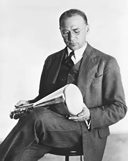 Stool Prints: Father of Television Vladimir Zworykin Holding a Cathode-Ray Tube