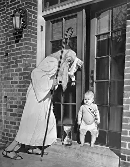 Staff Prints: Father Time and Baby New Year