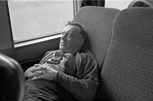 Rail Transport Prints: Fatigued Passenger