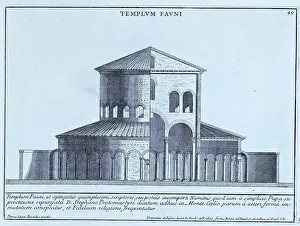 Built In Prints: The Faun Temple was the only temple dedicated to the god Faun in Rome and was built on the Tiber Island