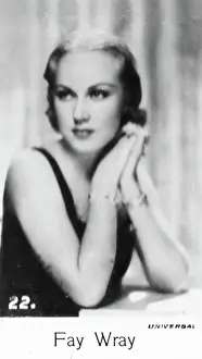 Fay Wray, Film Stars series, collectible C T Bridgewater cigarette card, 1935