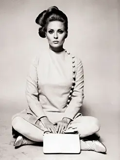 Faye Dunaway Modeling Dress from The Thomas Crown Affair