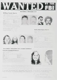 FBI Poster of Patty Hearst and Peer Suspects
