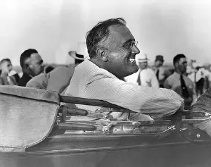 Touring Car Prints: FDR at Fort Peck Dam