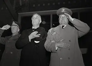 Edwin M Prints: FDR and Military Officers