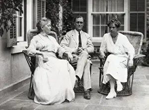 Franklin D Prints: FDR with His Mother and Wife