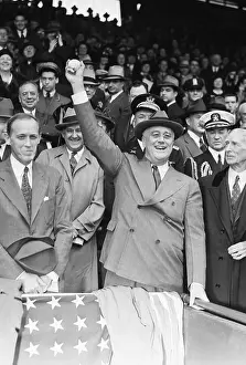 FDR Prepares to Throw First Pitch of Season