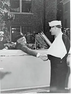 Comforting Prints: FDR Shaking Wounded Sailor's Hand