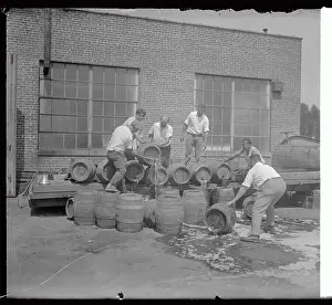 Hackensack Prints: Federal Officers Dumping Beer