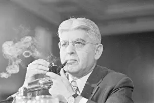 Federal Reserve Board Chair Arthur Burnes Smoking Pipe