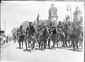 Federal Troops on Parade in Mexico City