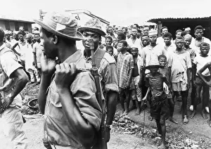 Starvation Prints: Federal Troops Watched By Biafrans
