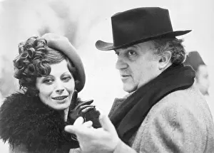 Federico Fellini Giving Instructions to Magali Noel