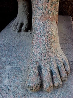 Images Dated 1st January 2007: Feet of granite statue, Karnak, Egypt
