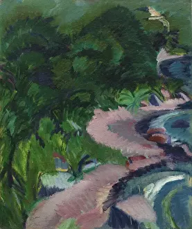 Prints of Fehmarn Landscape, 1913. Found in the Collection of the Private Collection. Creator: Kirchner; Ernst Ludwig (1880-1938). (Photo by Fine Art Images/Heritage Images via Getty Images) Raw Rhythms: The Electric World of Ernst Ludwig Kirchner: Fehmarn Landscape