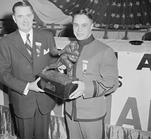 Felix Blanchard Jr Receiving Heisman Trophy