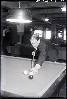 Tournament Prints: Felix Grange Taking A Billiards Shot