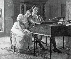 Felix Mendelssohn With His Sister