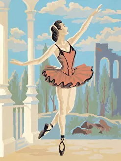 Art Illustrations Gallery: Female ballet dancer