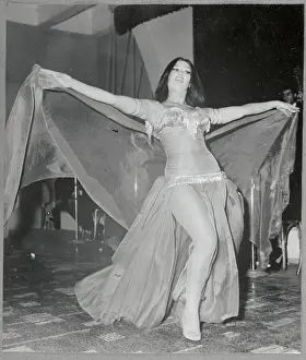 Beirut Prints: Female Belly Dancer with Arms Outstretched