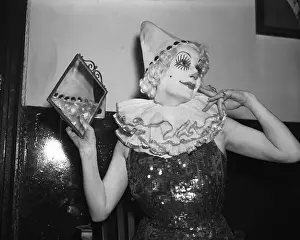 Female Clown in Her Dressing Room