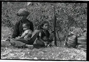 Female Family Members on Road Fleeing Cambodia