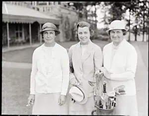 Female Golfers Posing