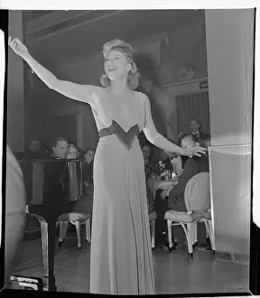 Enchantment Prints: Female Lounge Singer Performing