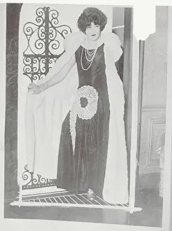 Female Socialite Posing in Parisian Fashion