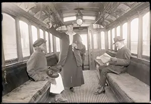 Conductor Prints: Female Train Car Conductor