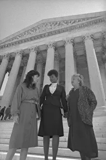 Feminist Prints: Feminist Betty Friedan on Steps of Supreme Court