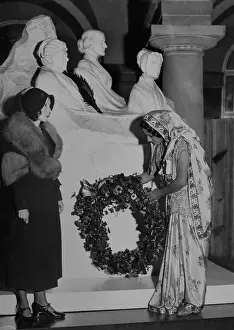 Feminists Laying Wreath for Early Suffragettes