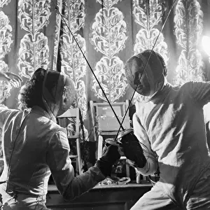 Fencing Prints: Fencers Train