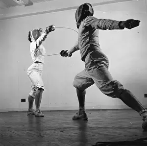 Fencing Prints: Fencers Training