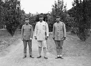 Staff Prints: Feng Yu-Hsiang With 2 Members Of Corps