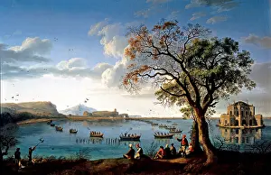 Ferdinand IV hunting coots on lake Fusaro (Ferdinando IV a caccia di folaghe sul lago del Fusaro)