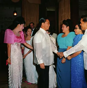 Ferdinand Marcos Greeting Supporters