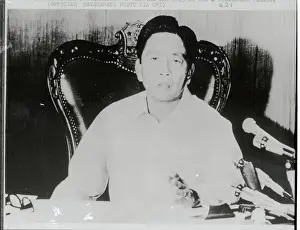 Ferdinand Marcos Making Announcement