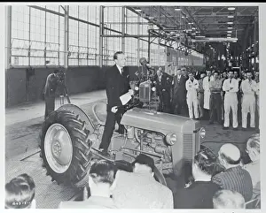Ferguson Showing His Tractor Invention