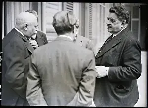 Premier Prints: Fernand Bouisson Speaking with Edouard Herriot