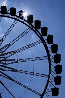 Images Dated 5th October 2011: Ferris wheel, backlit, Oktoberfest, Munich, Bavaria, Germany, Europe